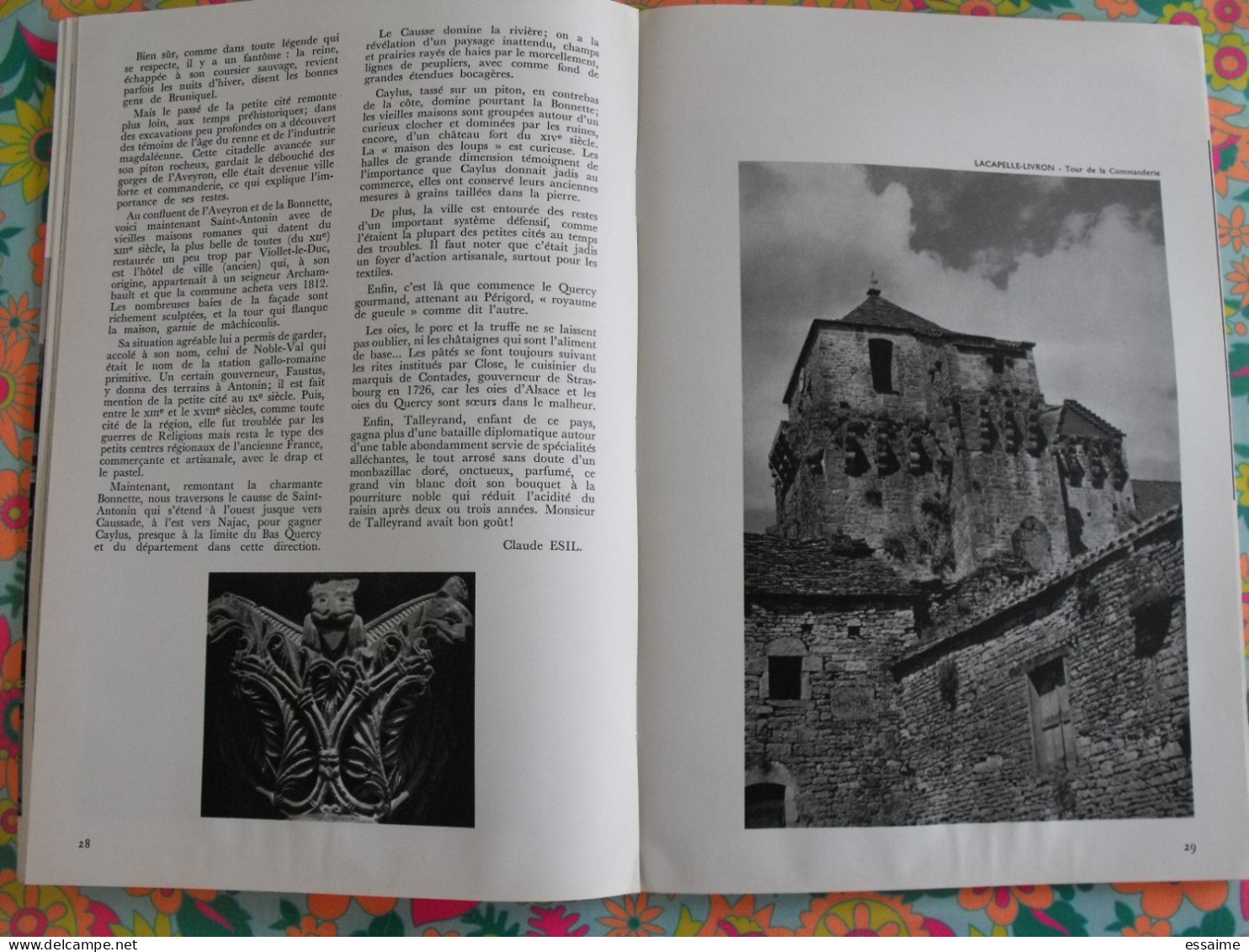 La France à table n° 162. 1971. Tarn et Garonne. montauban moissac auvillar caylus montpezat castelsarrasin. gastronomie