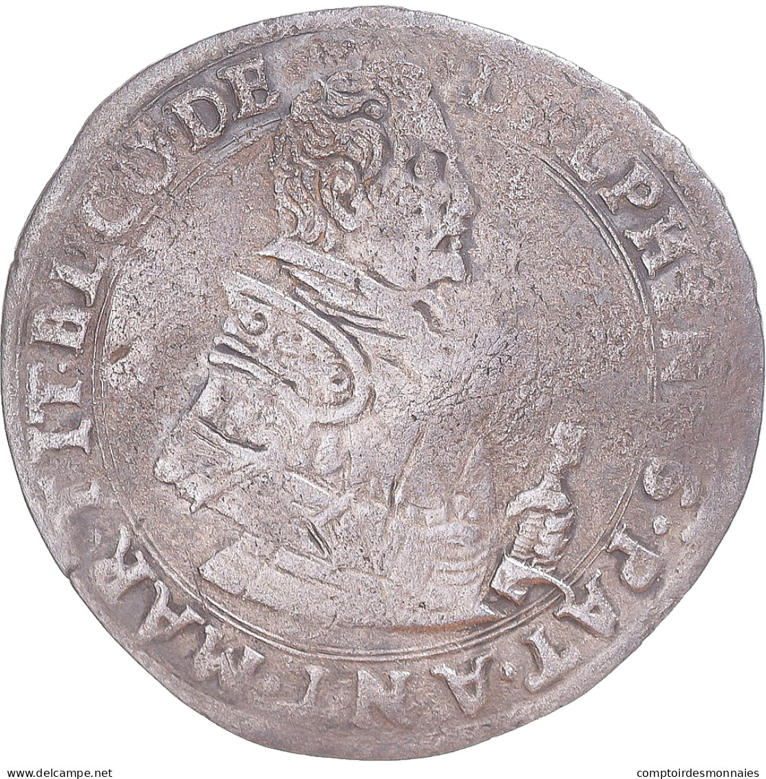 Monnaie, États Italiens, Antonio Maria Tizzone, Testone, 1598-1641, Desana - Monete Feudali
