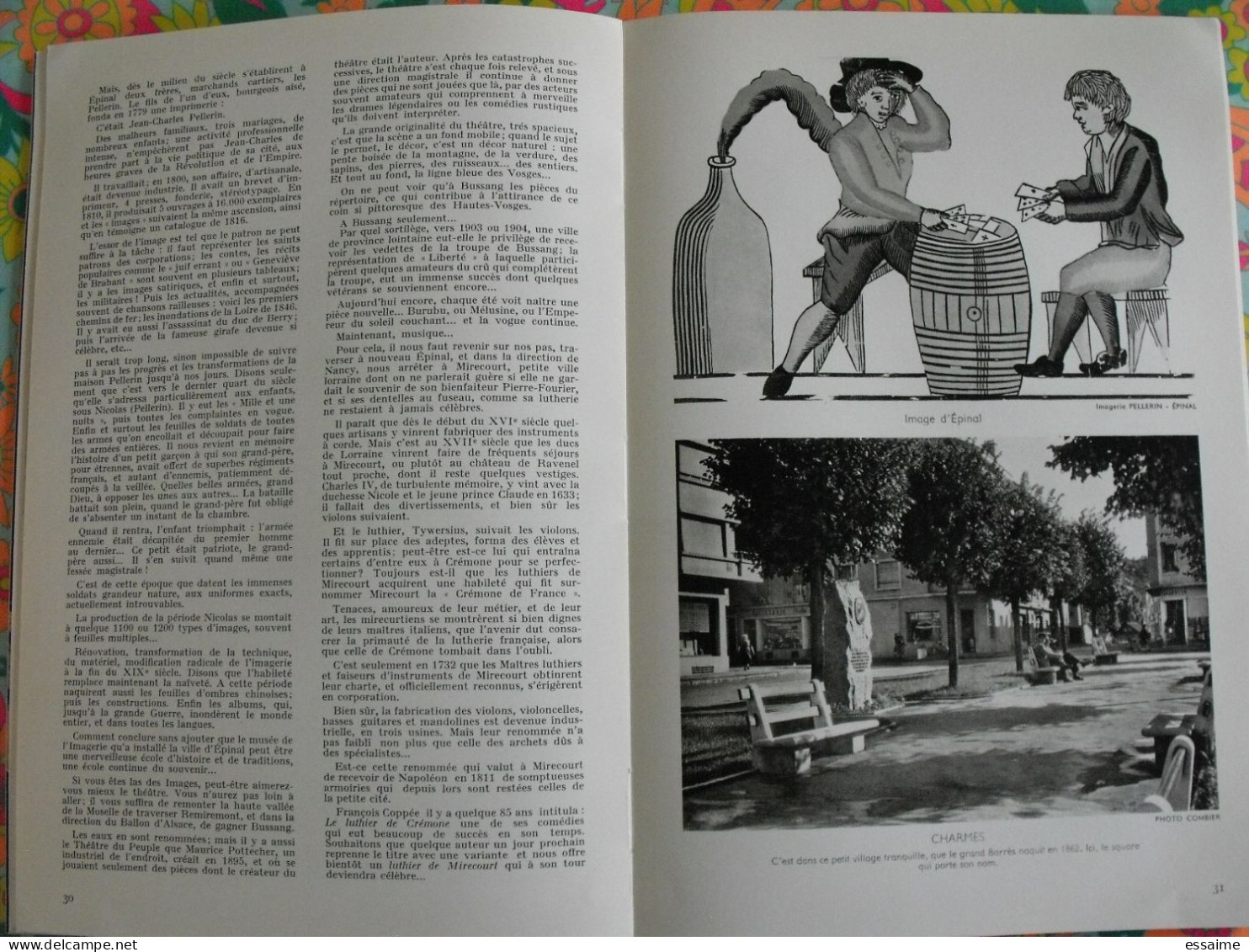 La France à table n° 121. 1966. Vosges. epinal domremy vittel contrexeville remiremont plombières bussang. gastronomie