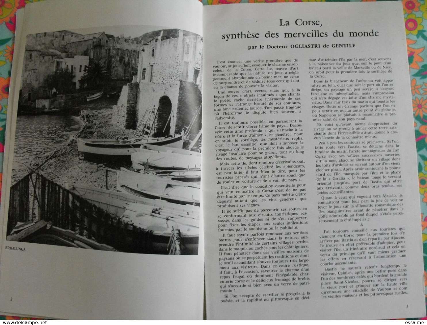 La France à Table N° 2. 1977. Corse Marseille Facteur Cheval Nohant Sévigné Sartene Corte Porto Bastia. Gastronomie - Tourismus Und Gegenden