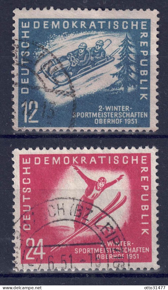 DDR 1951 - Wintersportmeisterschaften, Nr. 280 - 281, Gestempelt / Used - Gebraucht