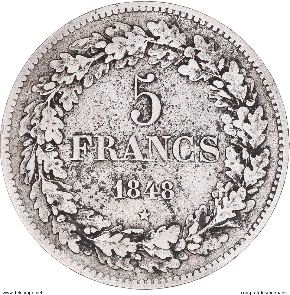 Monnaie, Belgique, Leopold I, 5 Francs, 5 Frank, 1848, TB+, Argent, KM:3.2 - 5 Francs