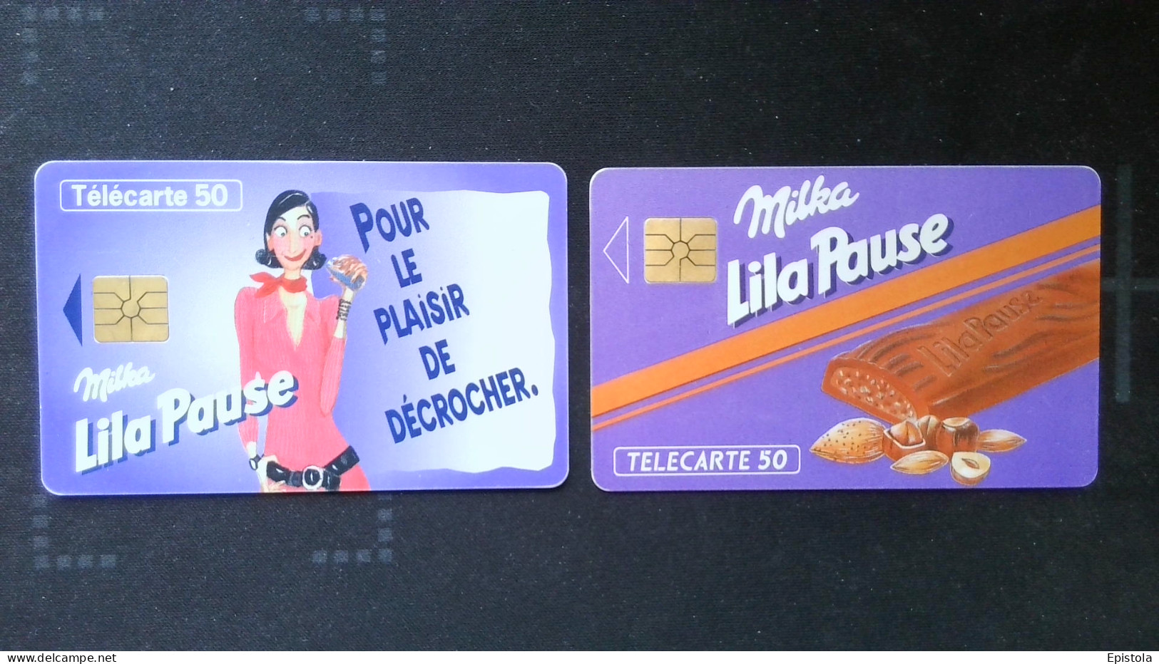 ►France: Chocolat MILKA  Lot  2  Cartes - Alimentation