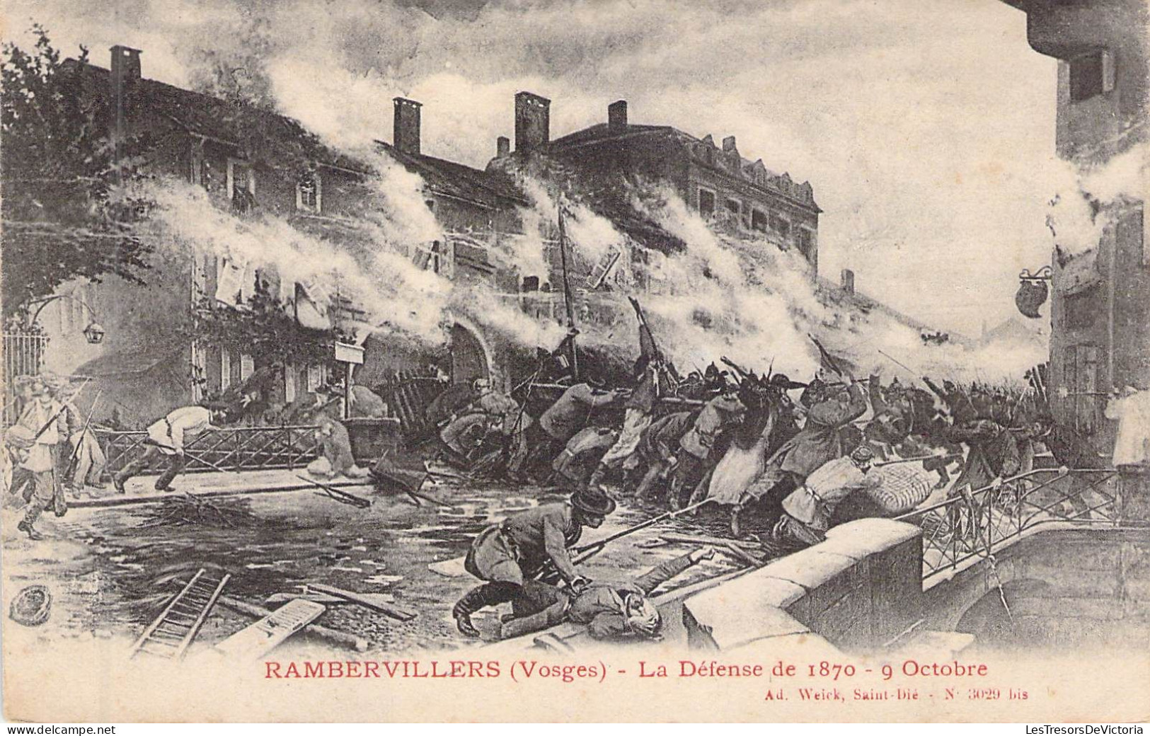 FRANCE - 88 - RAMBERVILLERS - La Défense De 1870 - 9 Octobre - Carte Postale Ancienne - Rambervillers