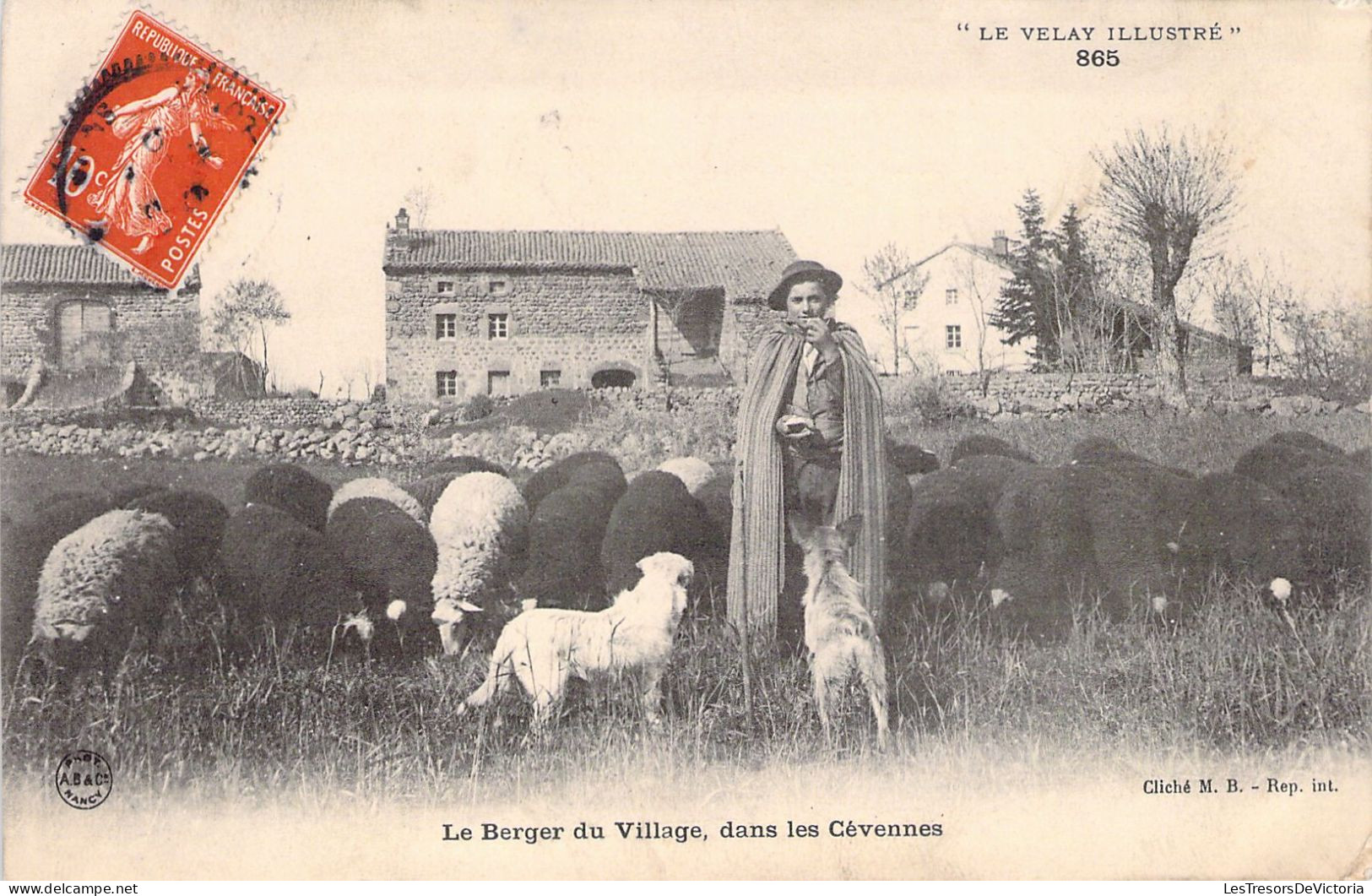 FOLKLORE - Costumes - Le Velay Illustré - Le Berger Du Village Dans Les Cévennes -  Carte Postale Ancienne - Vestuarios