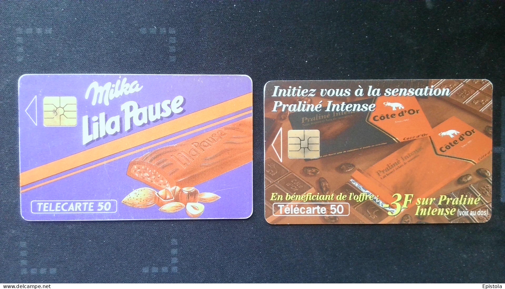 ►France: Chocolat Milka Et Côte D'or -  Lot  2  Télécartes - Alimentación