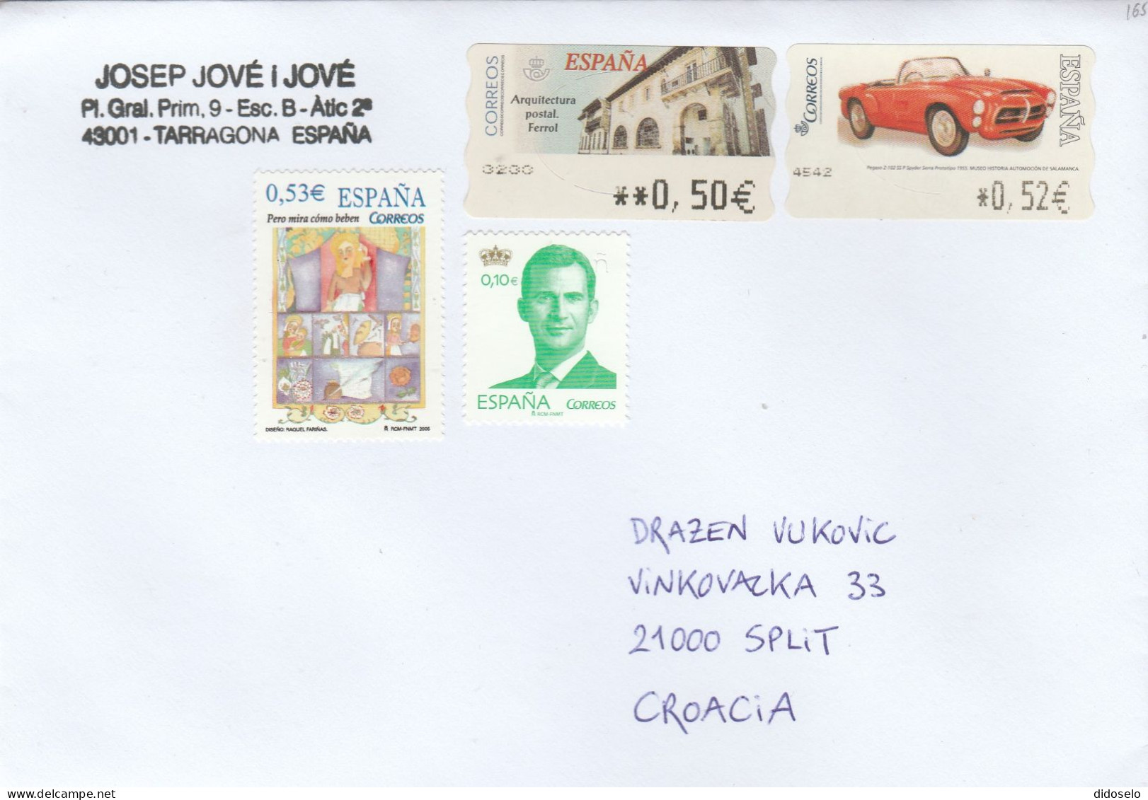 Spain - 2023 - Cover To Croatia / Un-canceled - Briefe U. Dokumente