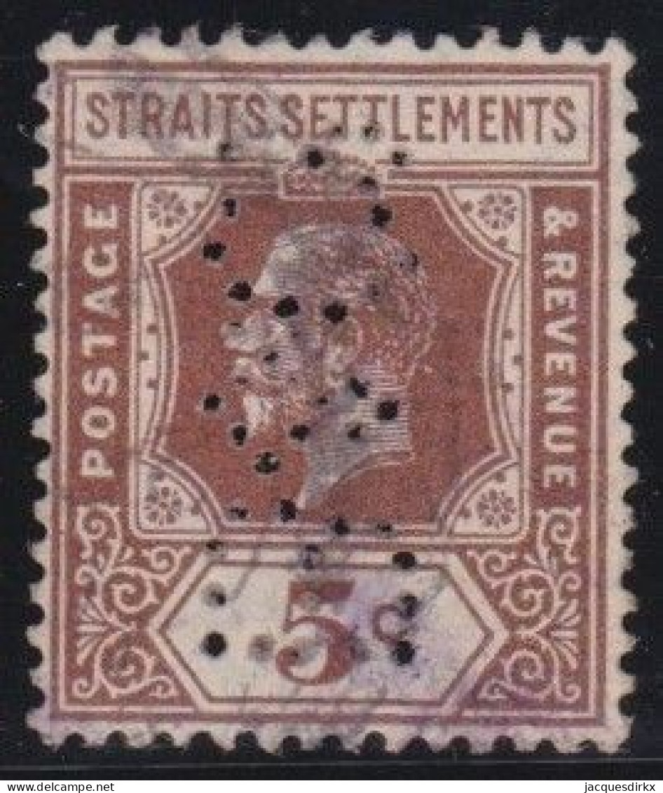 Straits Settlements        .   SG    .   226  (2 Scans)  .  Perfin    .      O        .      Cancelled - Straits Settlements