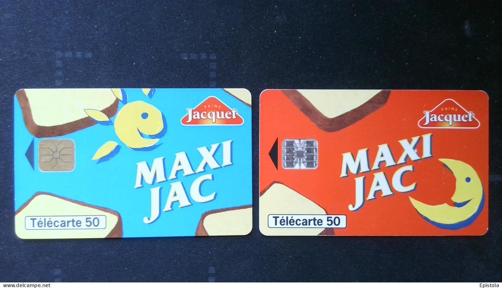 ►France: Pains Jacquet  Maxi Jac  Lot  2  Cartes - Alimentation