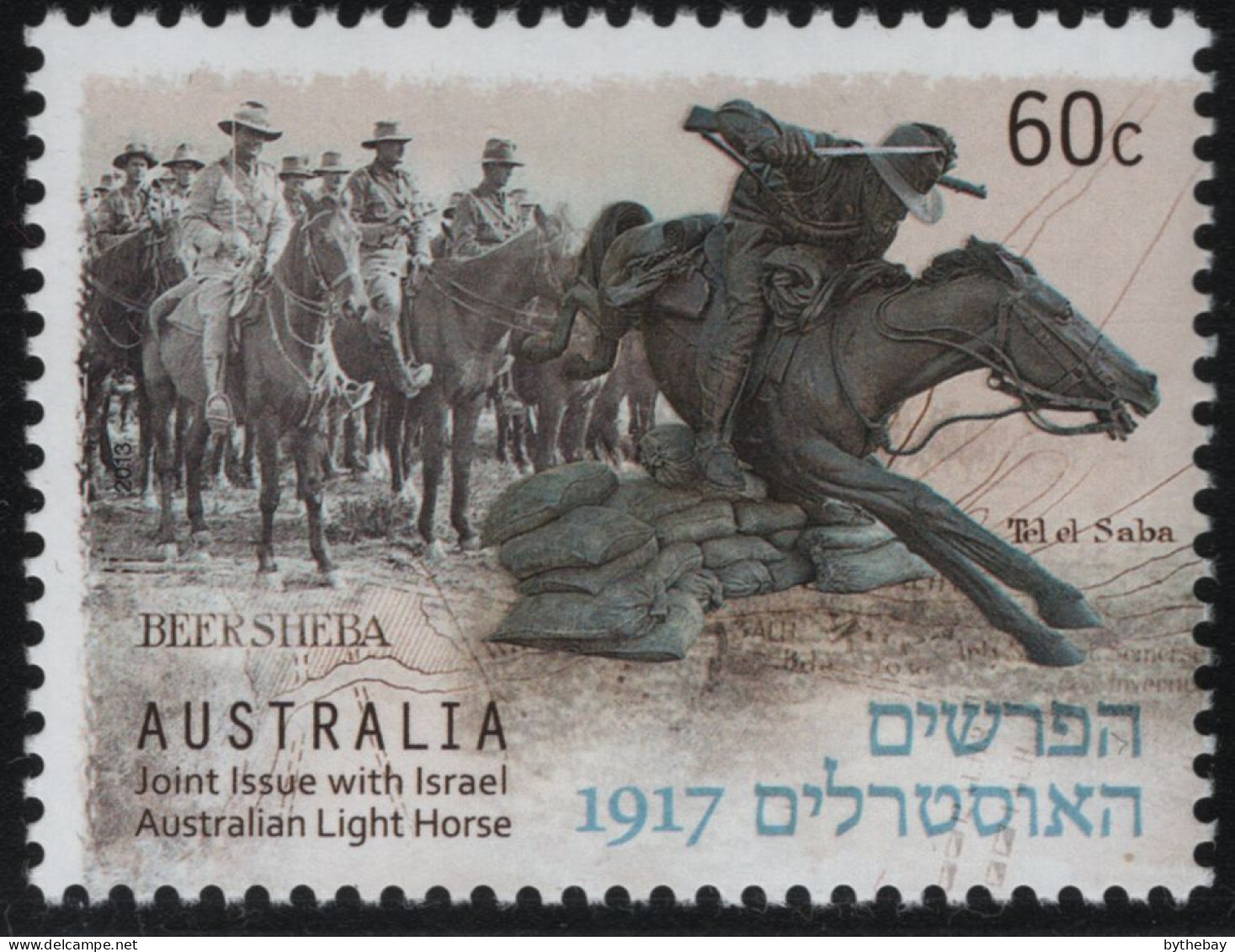 Australia 2013 MNH Sc 3914 60c Australian Light Horse Beersheba Joint Israel - Mint Stamps