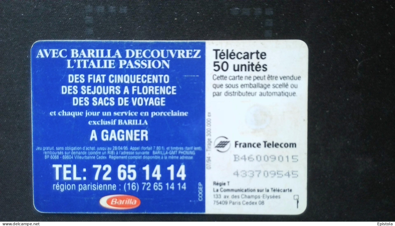 ► France :  Tagliatelle BARILLA   300 000 Ex - Alimentation