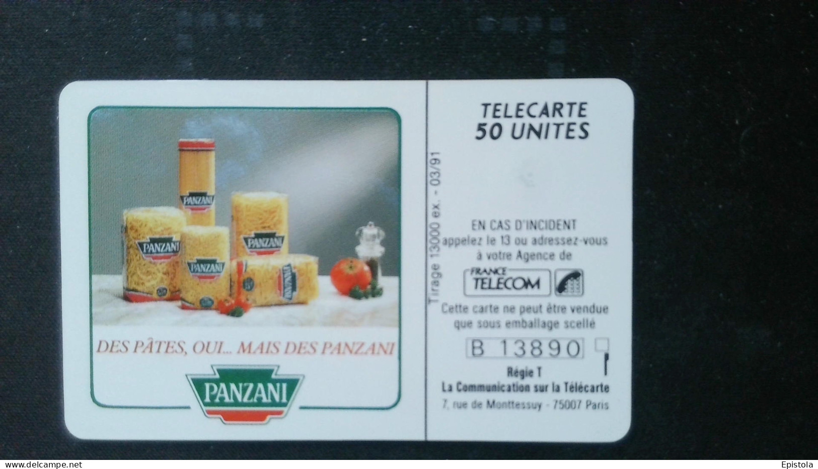 ► France: Vélo Curé PANZANI   -  13 000 Ex - Food