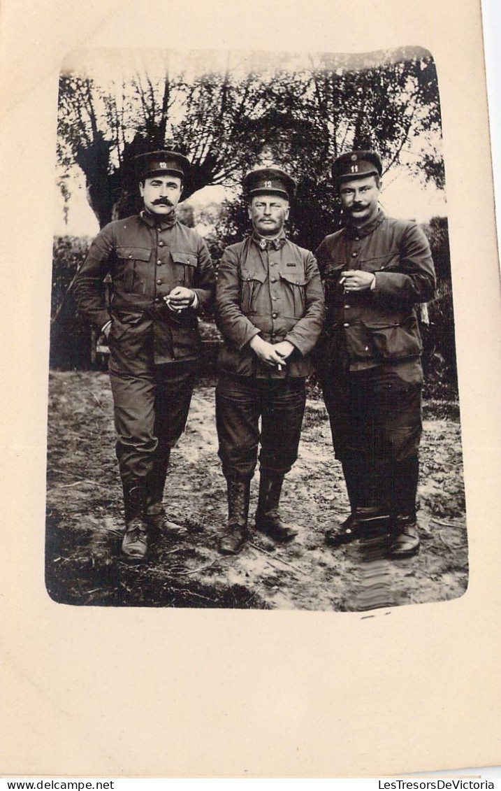 PHOTOGRAPHIE - Groupe De 3 Militaires - Militaria -  Carte Postale Ancienne - Fotografie