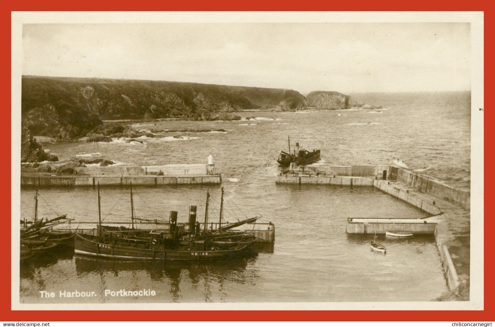 * PORTKNOCKIE - The Harbour - Le Port - Bateaux - Photo - Vers MARSEILLE 1930 - Moray
