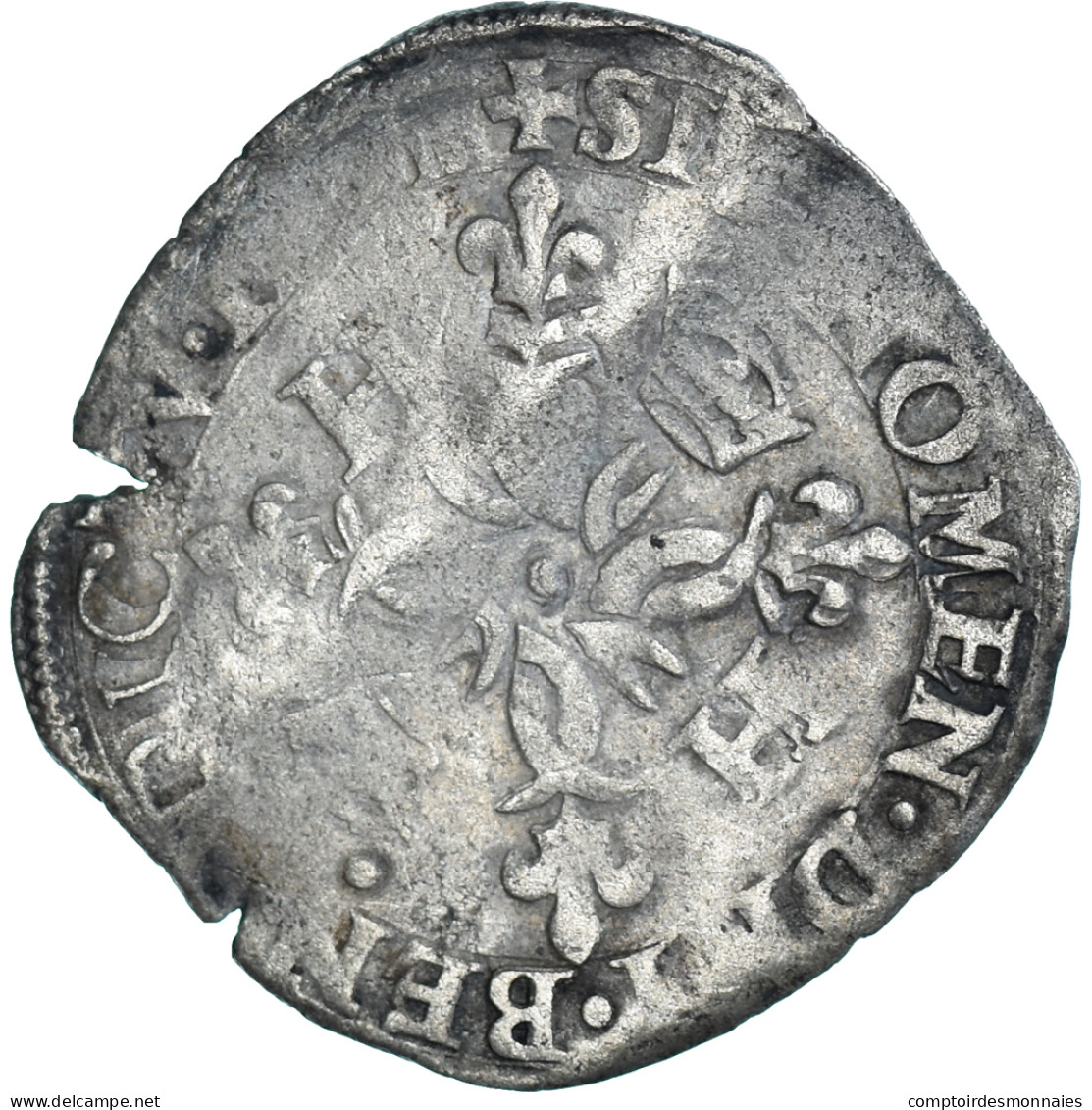 Monnaie, France, Henri II, Douzain Aux Croissants, Date Incertaine, Troyes, B+ - 1547-1559 Henry II