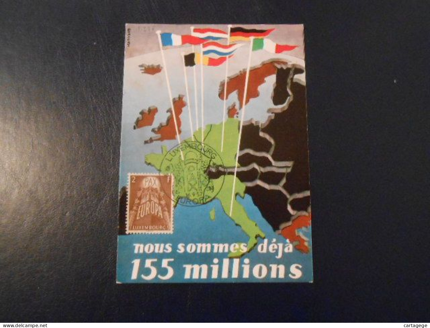 LUXEMBOURG CM YT531 EUROPA 1957 , LUXEMBOURG - Cartes Maximum