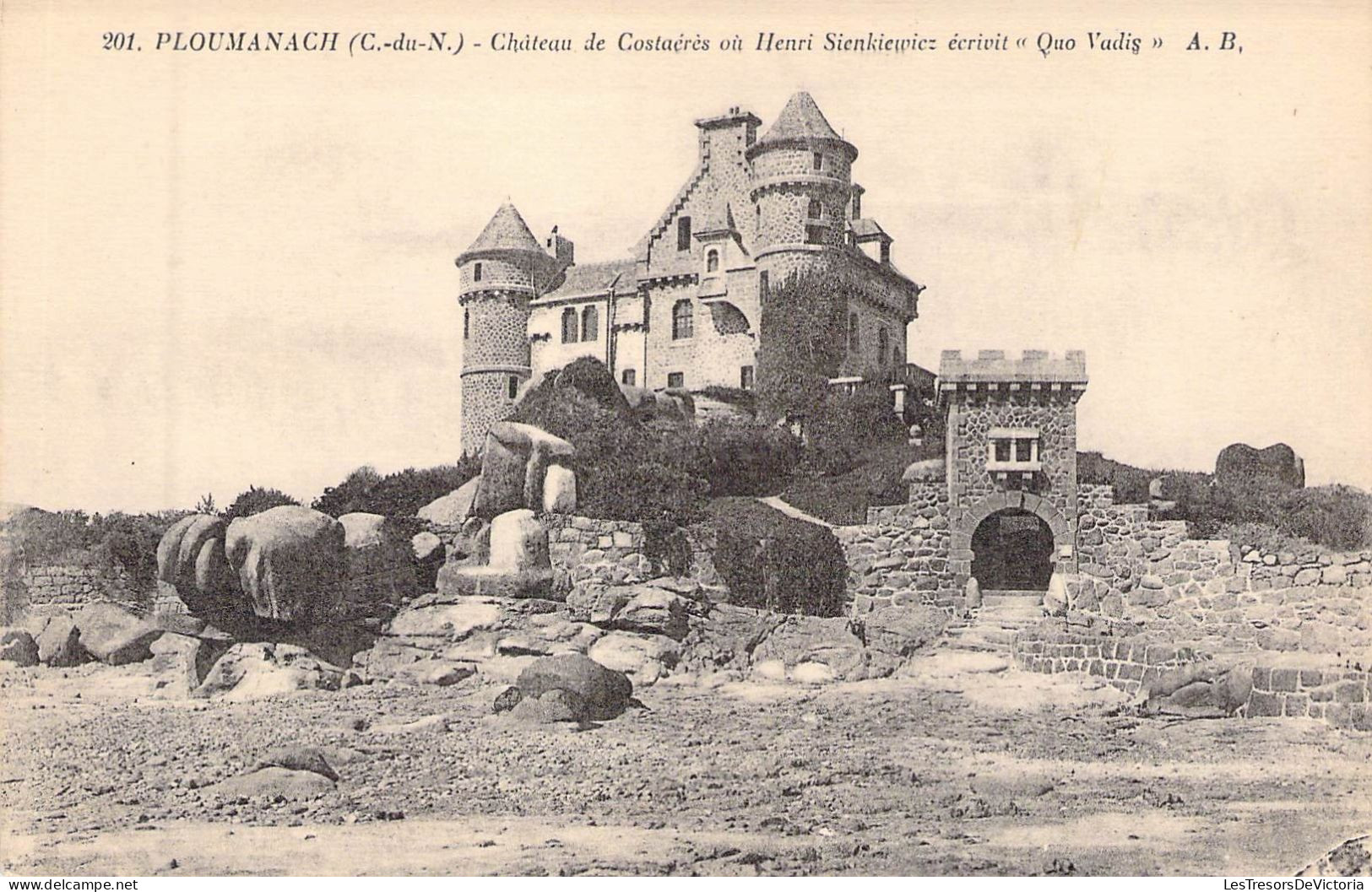 FRANCE - 22 - PLOUMANACH - Château De Costaérès Ou Henri Sienkiewiez écrivit Quo Vadis - A B - Carte Postale Ancienne - Ploumanac'h