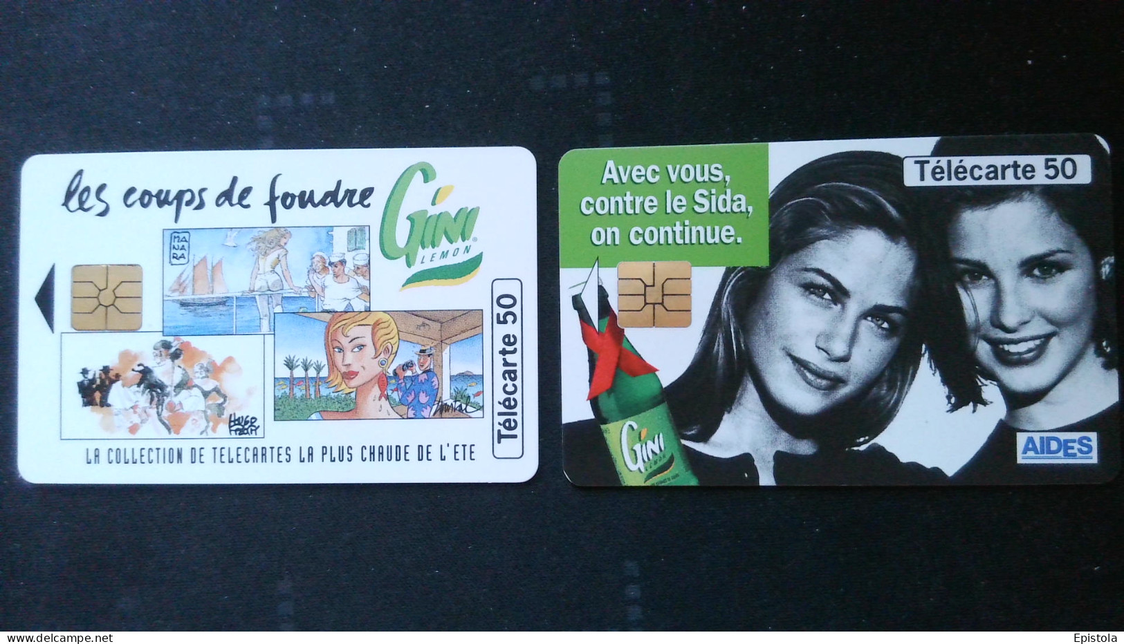 ► France:  GINI   Lot 2 Télécartes  -  11 000 Ex - Levensmiddelen