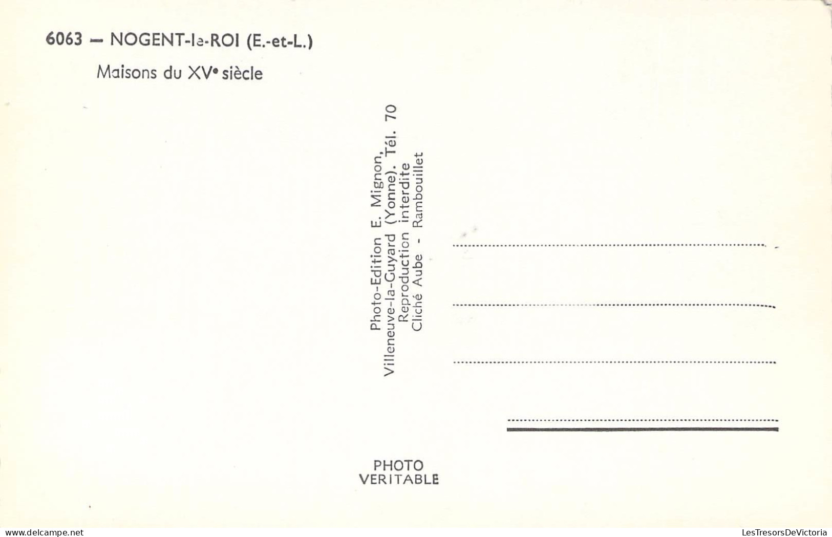 FRANCE - 28 - NOGENT LE ROI - Maisons Du XVe Siècle - Edition E Mignon - Carte Postale Ancienne - Nogent Le Roi
