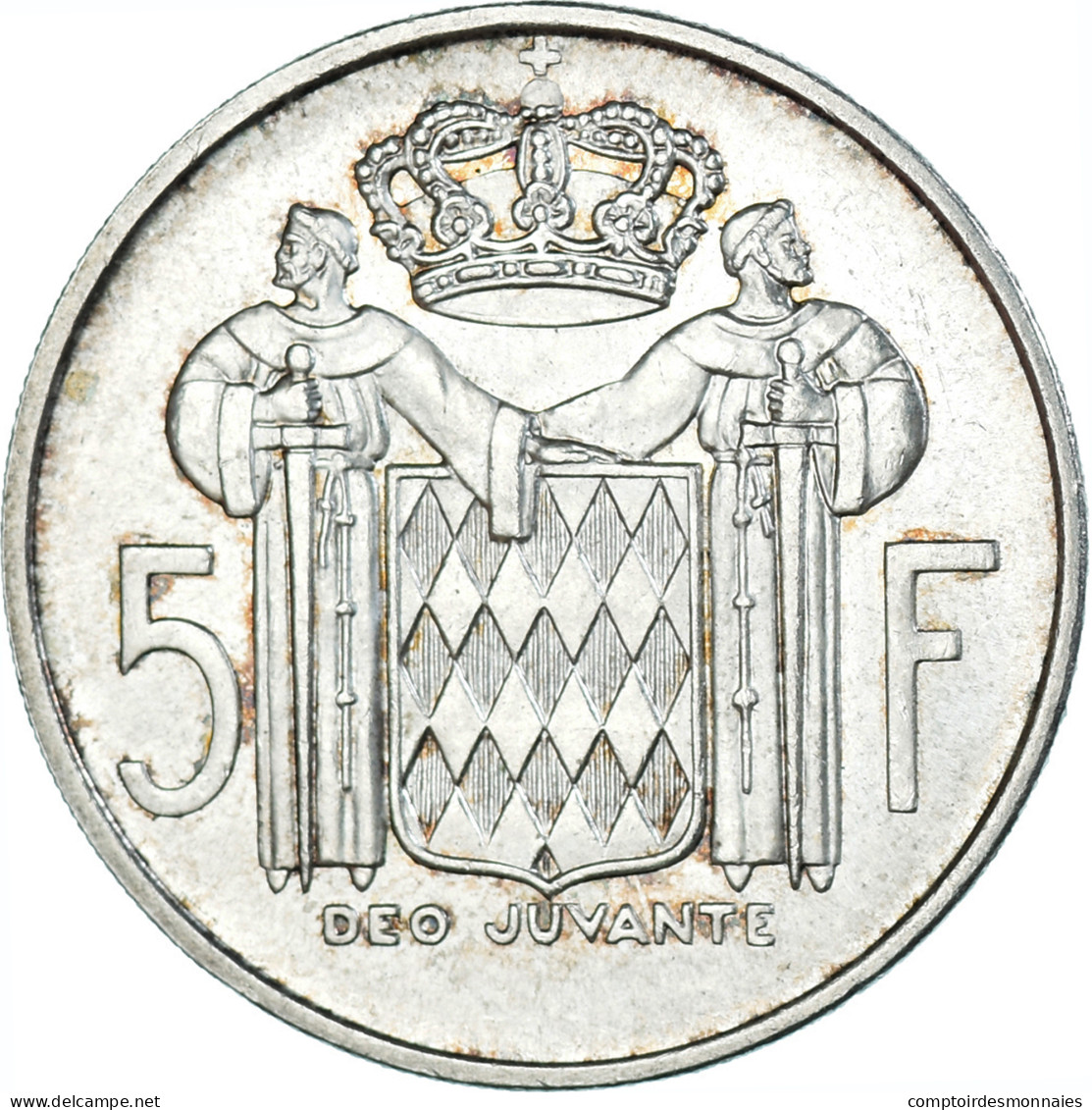 Monnaie, Monaco, Rainier III, 5 Francs, 1960, Monaco, SUP+, Argent - 1960-2001 Nouveaux Francs