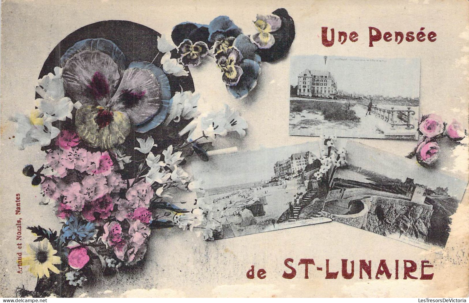 FRANCE - 35 - ST LUNAIRE - Une Pensée - Multie Vues - Carte Postale Ancienne - Saint-Lunaire