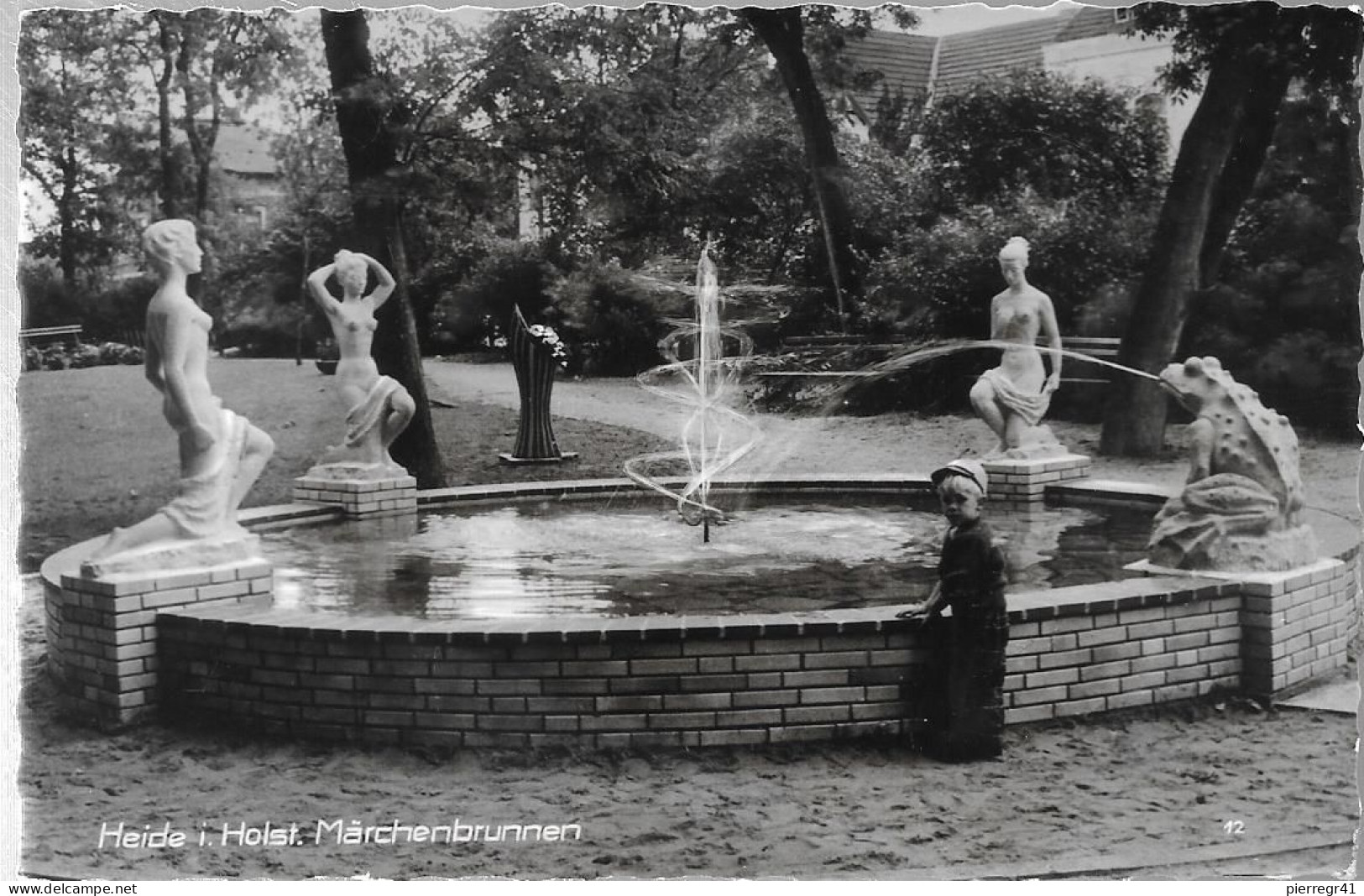 CPA-1950-ALLEMAGNE-HEIDE-FONTAINE FEERIQUE-TBE - Heide