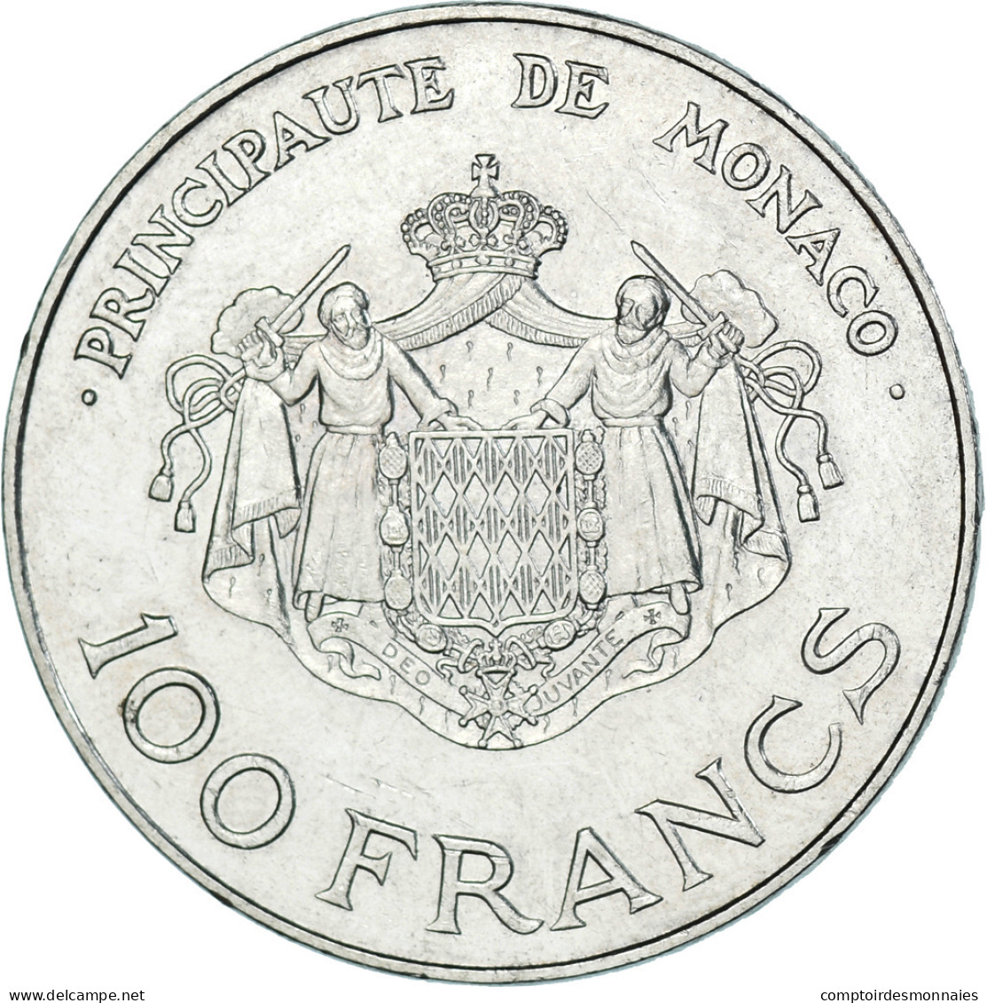 Monnaie, Monaco, Rainier III & Albert, 100 Francs, 1982, Monaco, SUP, Argent - 1960-2001 Nouveaux Francs