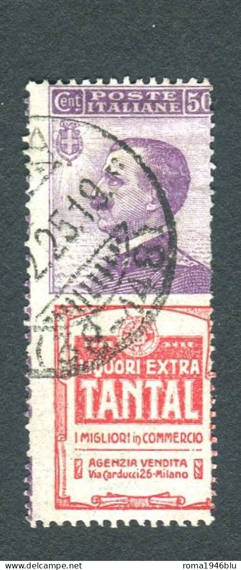 REGNO 1924 PUBBLICITARIO 50 C. TANTAL USATO - Publicity