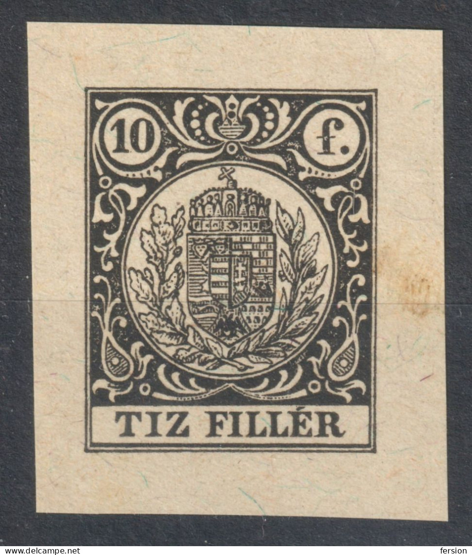 1910's  Hungary - Transport Railway WAYBILL - REVENUE TAX Stamp CUT - Used - 10 Fillér - Fiscale Zegels