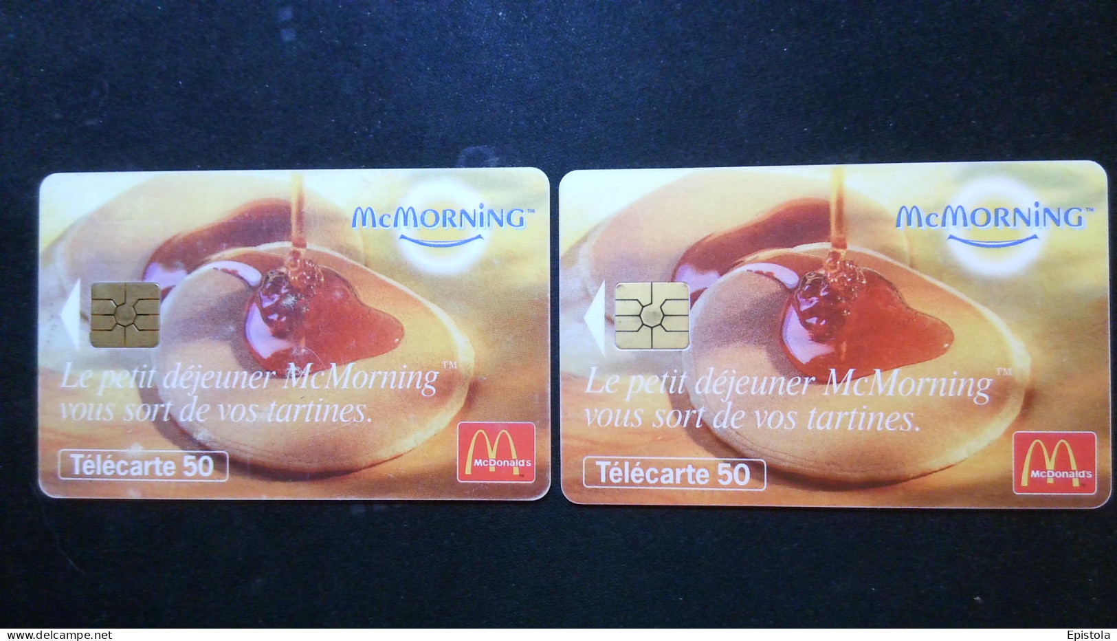 ► France:  McDONALD McMORNING  McDonald's -  Lot 2 Télécartes  - - Alimentación