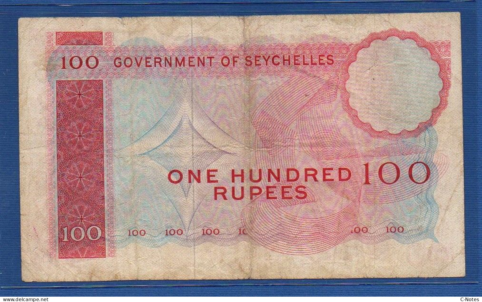 SEYCHELLES - P.18b – 100 RUPEES 1969 F, S/n A/I 019063 -RARE- - Seychellen
