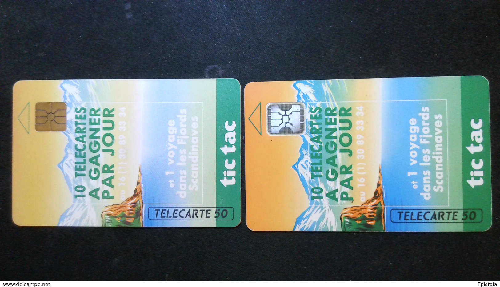 ► France:  TIC TAC  -  Lot 2 Télécartes  - - Alimentation