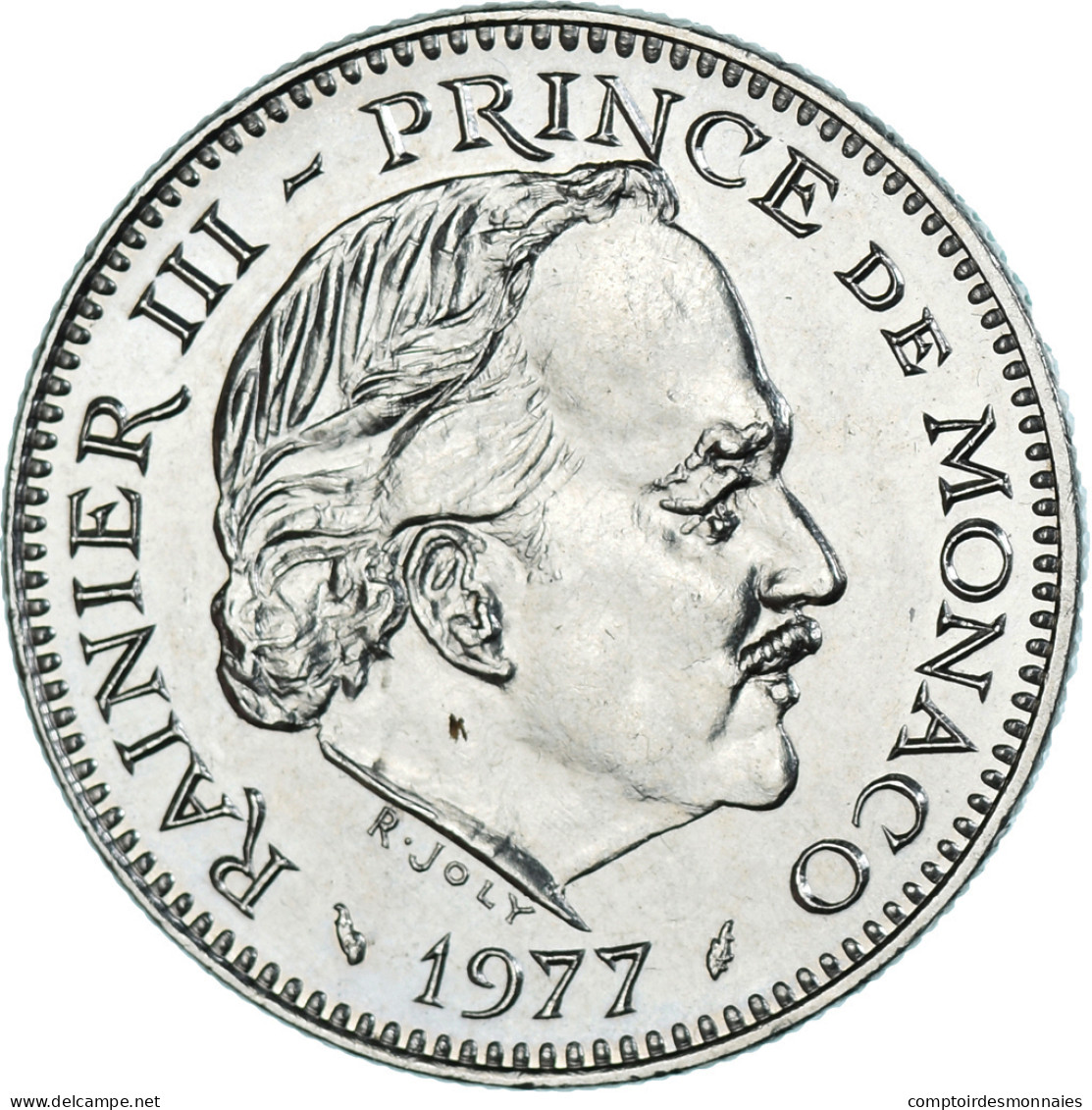 Monnaie, Monaco, Rainier III, 5 Francs, 1977, Monaco, SPL, Du Cupronickel - 1960-2001 Nouveaux Francs