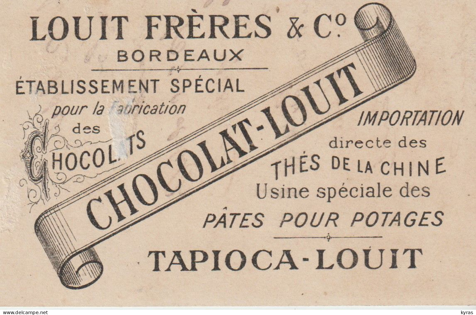 Chromo CHOCOLAT LOUIT 6,5x10,5 Cm .(Fable De La Fontaine ) L'AVARE - Louit