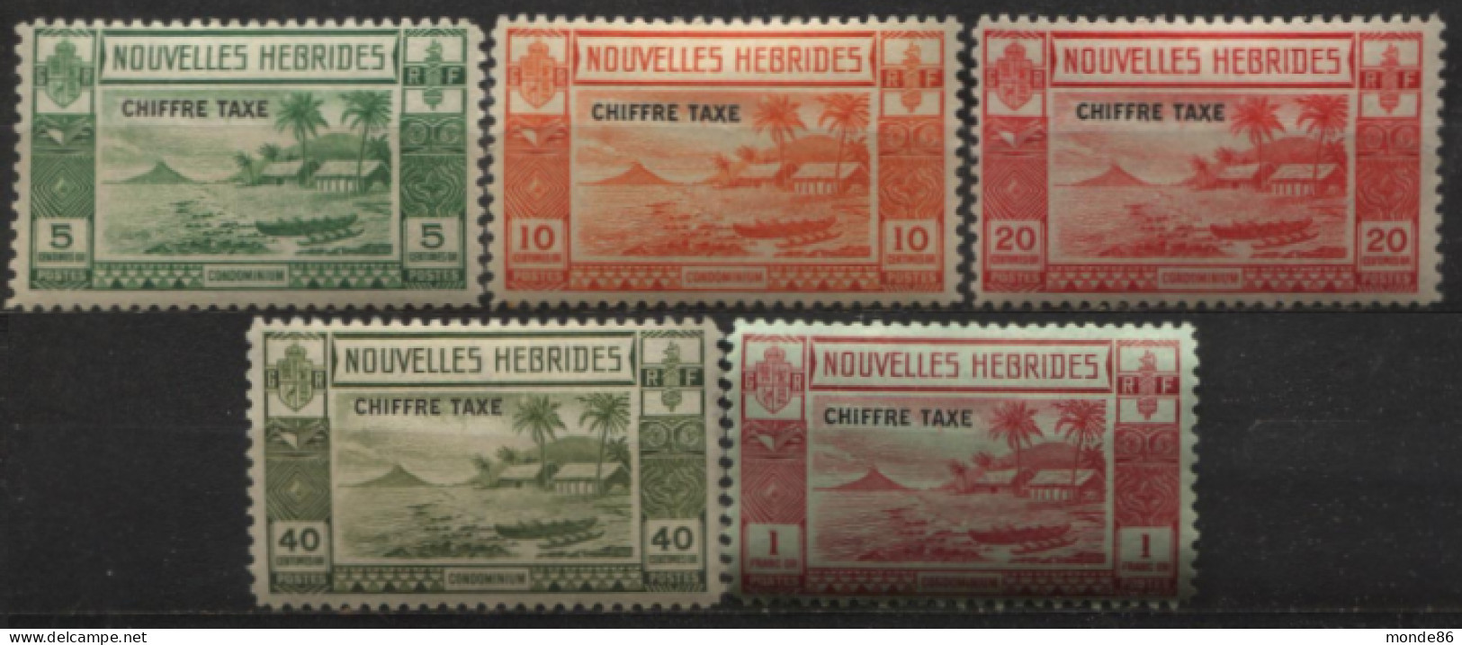 NOUVELLES HEBRIDES - Y&T Taxe N° 11-15 * - Timbres-taxe