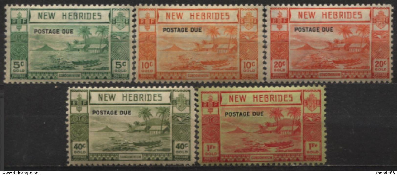 NOUVELLES HEBRIDES - Y&T Taxe N° 16-20 * - Timbres-taxe