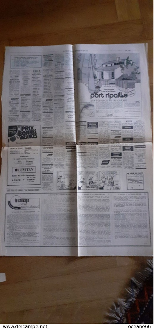 Carte Itinéraire Du 57e Tour De France 1970 La Voix Du Nord - Cyclisme