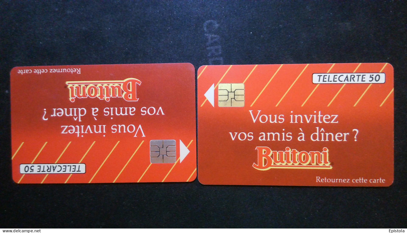 ► France:  BUITONI   Puce  Type  Doré & Argenté - Lot  2  Cartes - Alimentazioni