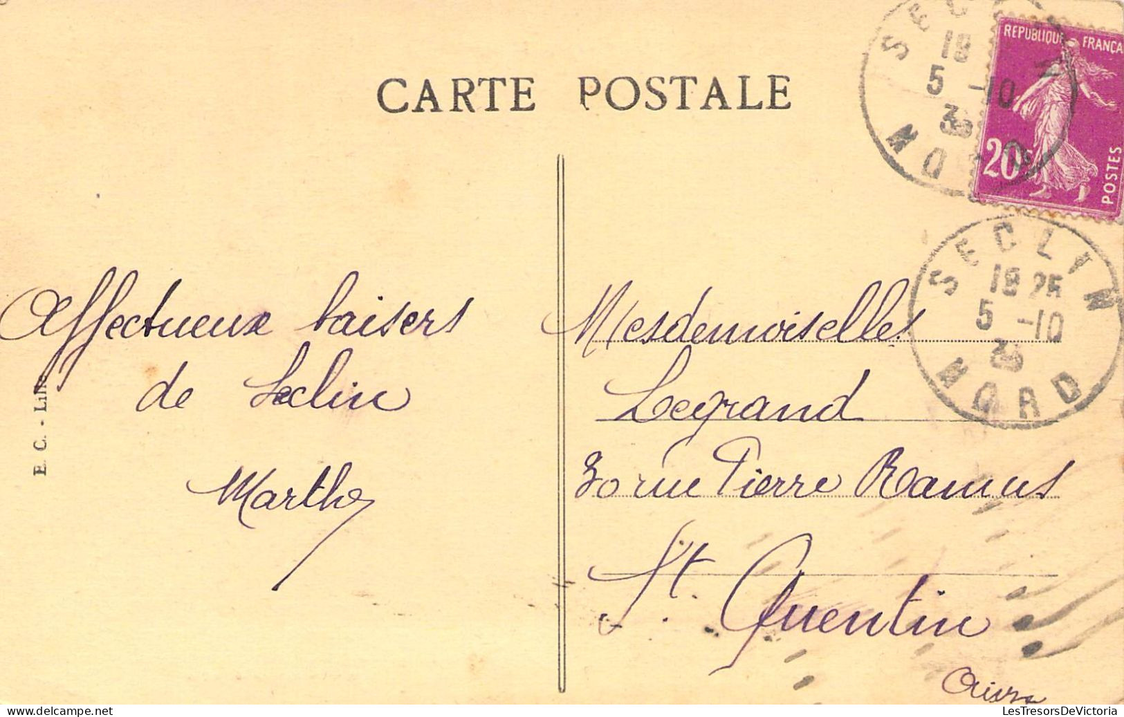 FRANCE - 59 - SECLIN - Hospice - Edition Moreau - Carte Postale Ancienne - Seclin