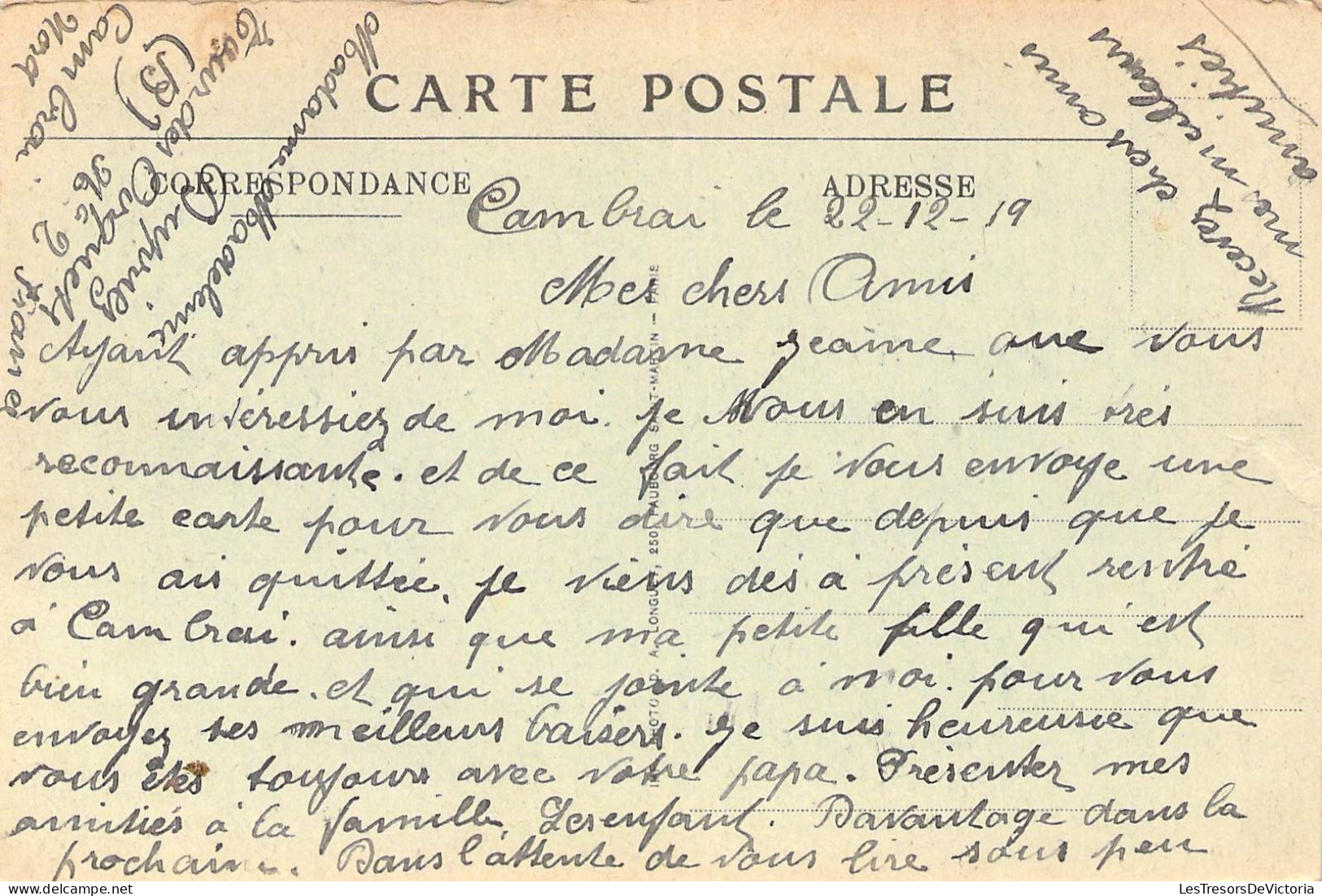 FRANCE - 59 - CAMBRAI - Incendie De L'hôtel De Ville - Octobre 1918 - Carte Postale Ancienne - Cambrai