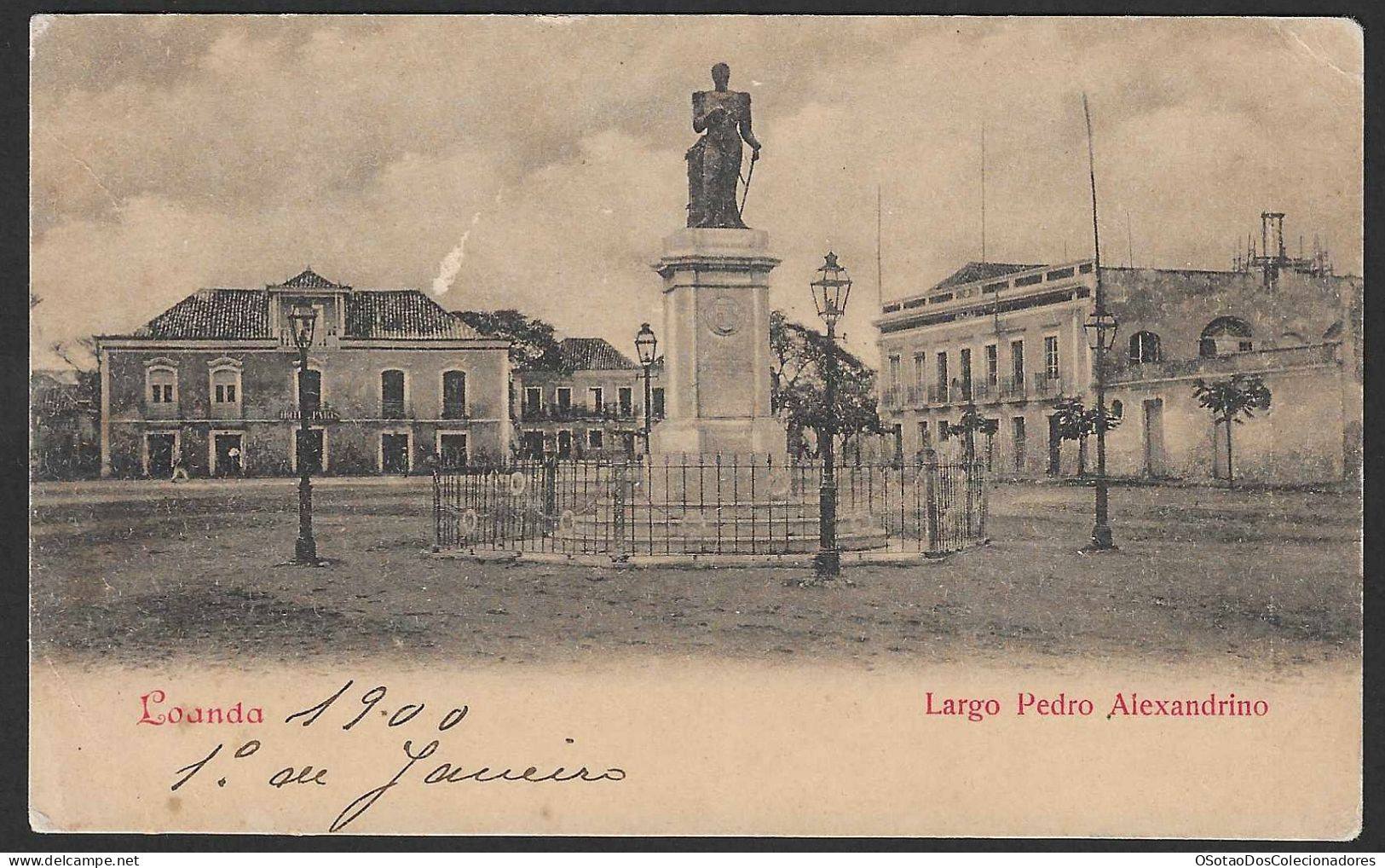 Postal Angola - Luanda - Largo Pedro Alexandrino - Ed. Osorio, Delgado E Bandeira - Angola