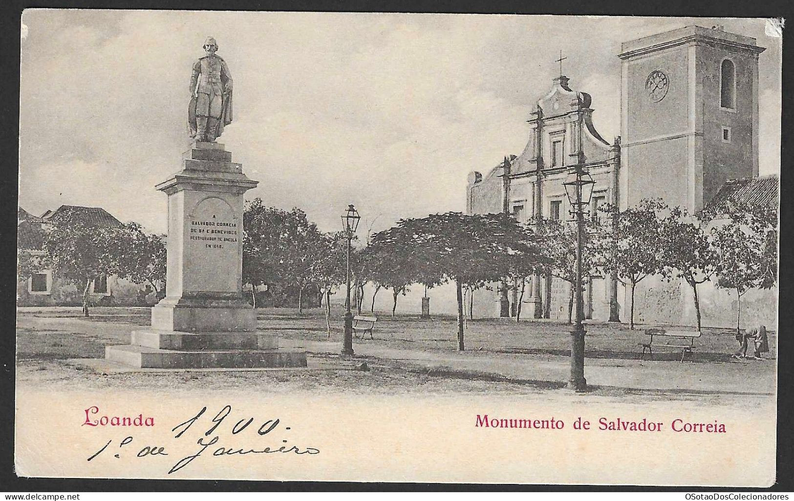 Postal Angola - Luanda - Monumento De Salvador Correia - Ed. Osorio, Delgado E Bandeira - Angola