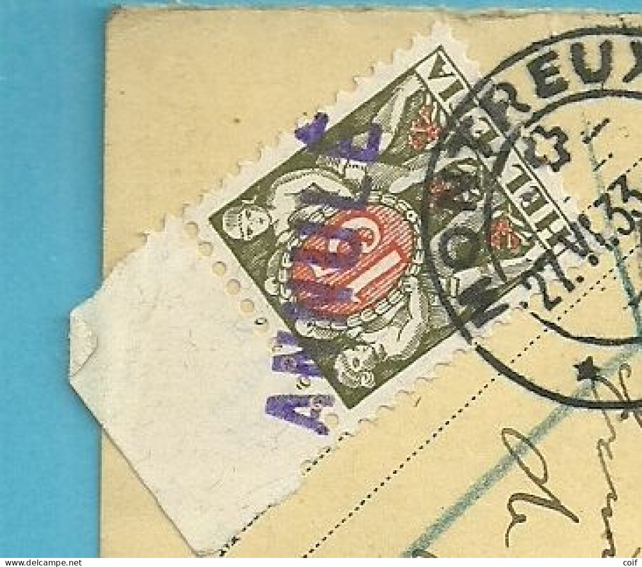 337 Op Entier Stempel LEUVEN Naar MONTREUX (Suisse) Getaxeerd (taxe) 15c Stempel ANNULE , Nieuwe Taxe 15c Stempel GLION - 1932 Cérès Et Mercure