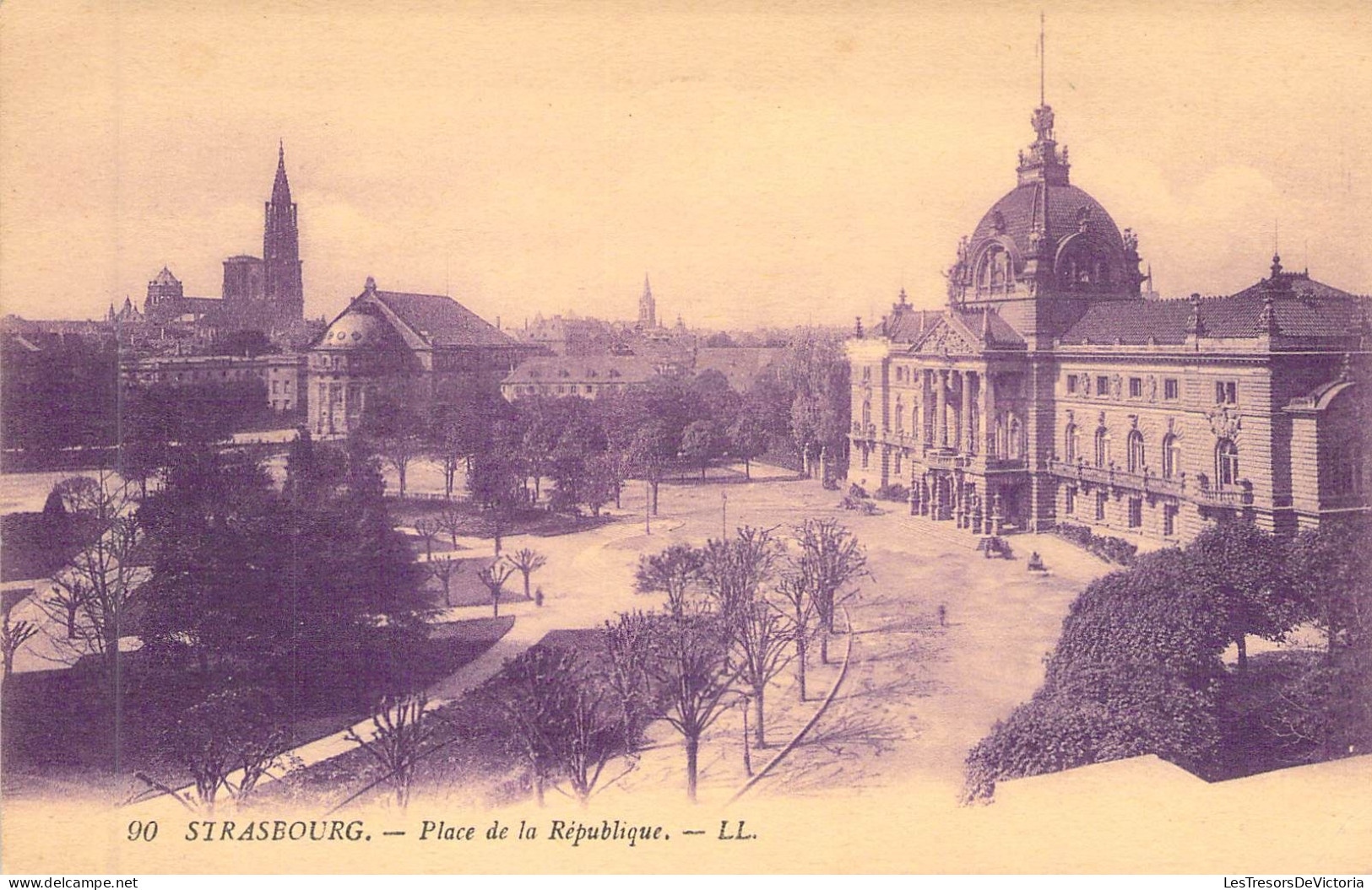 FRANCE - 67 - STRASBOURG - Place De La République - LL - Carte Postale Ancienne - Strasbourg