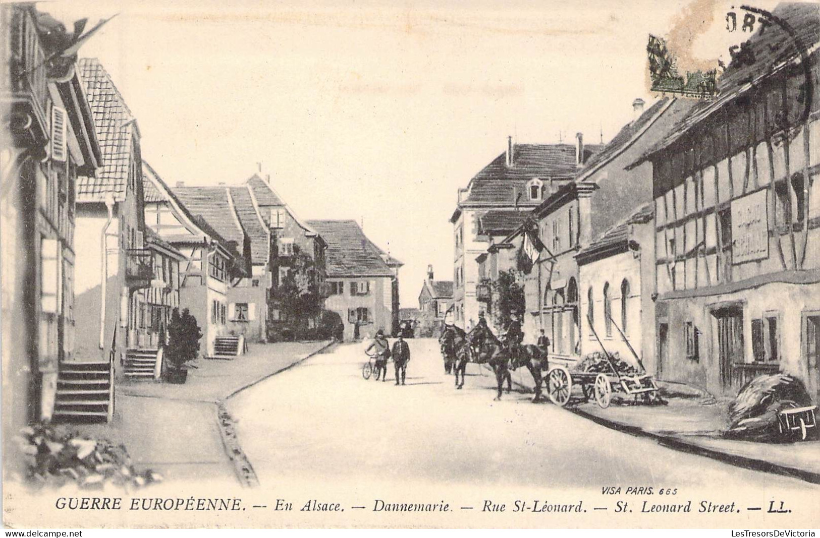 FRANCE - 67 - DANNEMARIE - Rue St Léonard - LL - Carte Postale Ancienne - Autres & Non Classés