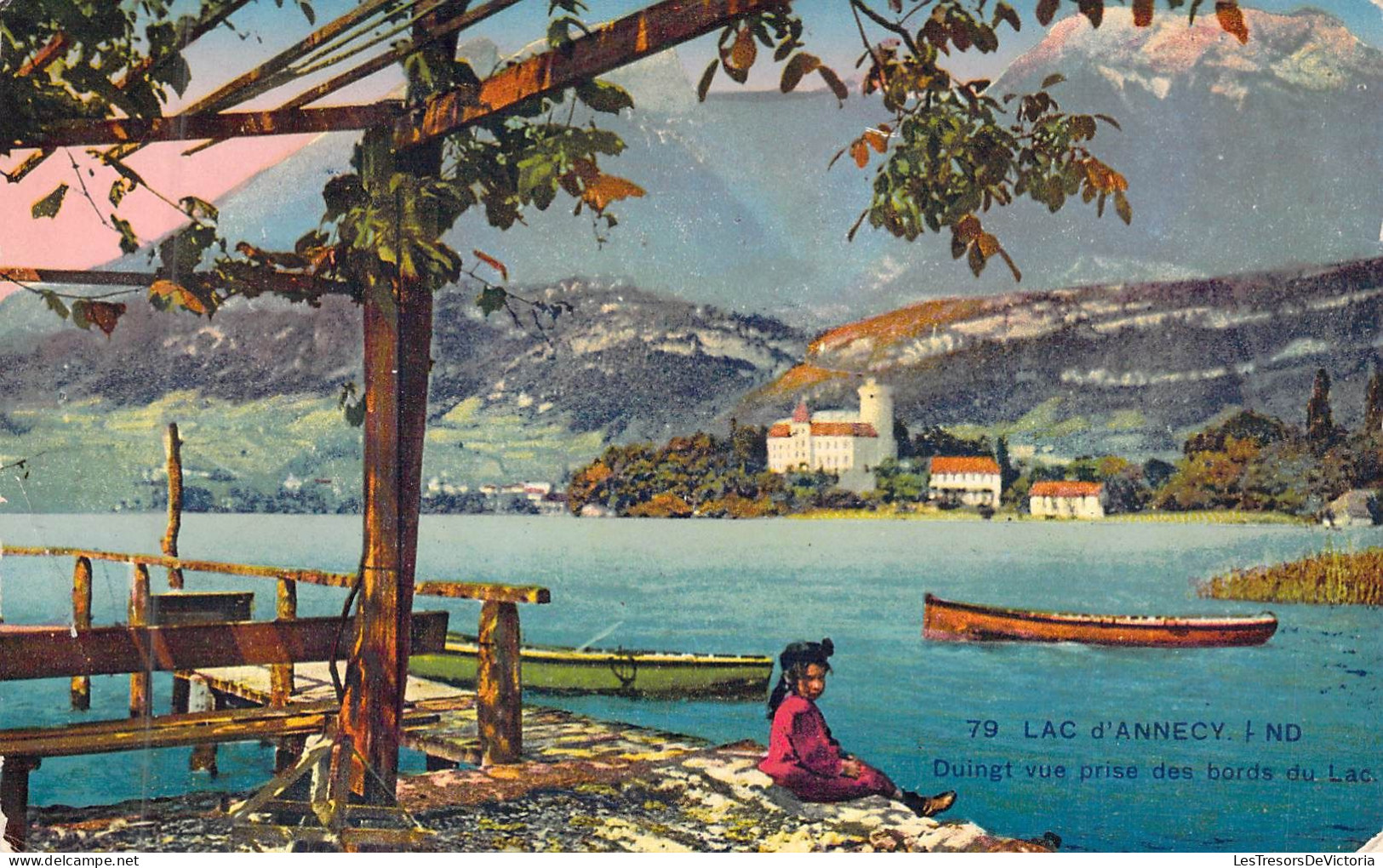 FRANCE - 74 - ANNECY - Le Lac - Duingt Vue Prise Des Bords Du Lac - Carte Postale Ancienne - Annecy