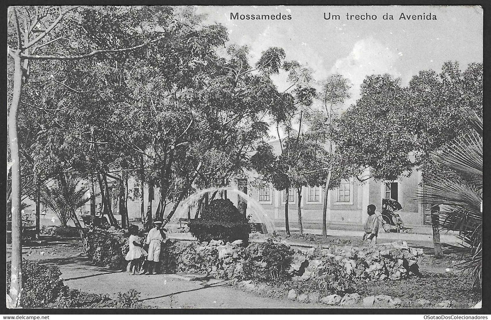 Postal Angola - Mossamedes - Um Trecho Da Avenida - CPA Animé - Angola