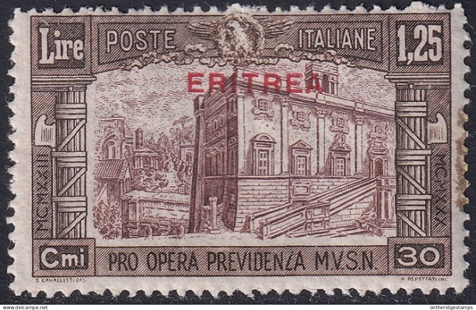 Eritrea 1930 Sc B31 Sa 172 MH* Tape Stain On Right Side - Eritrée