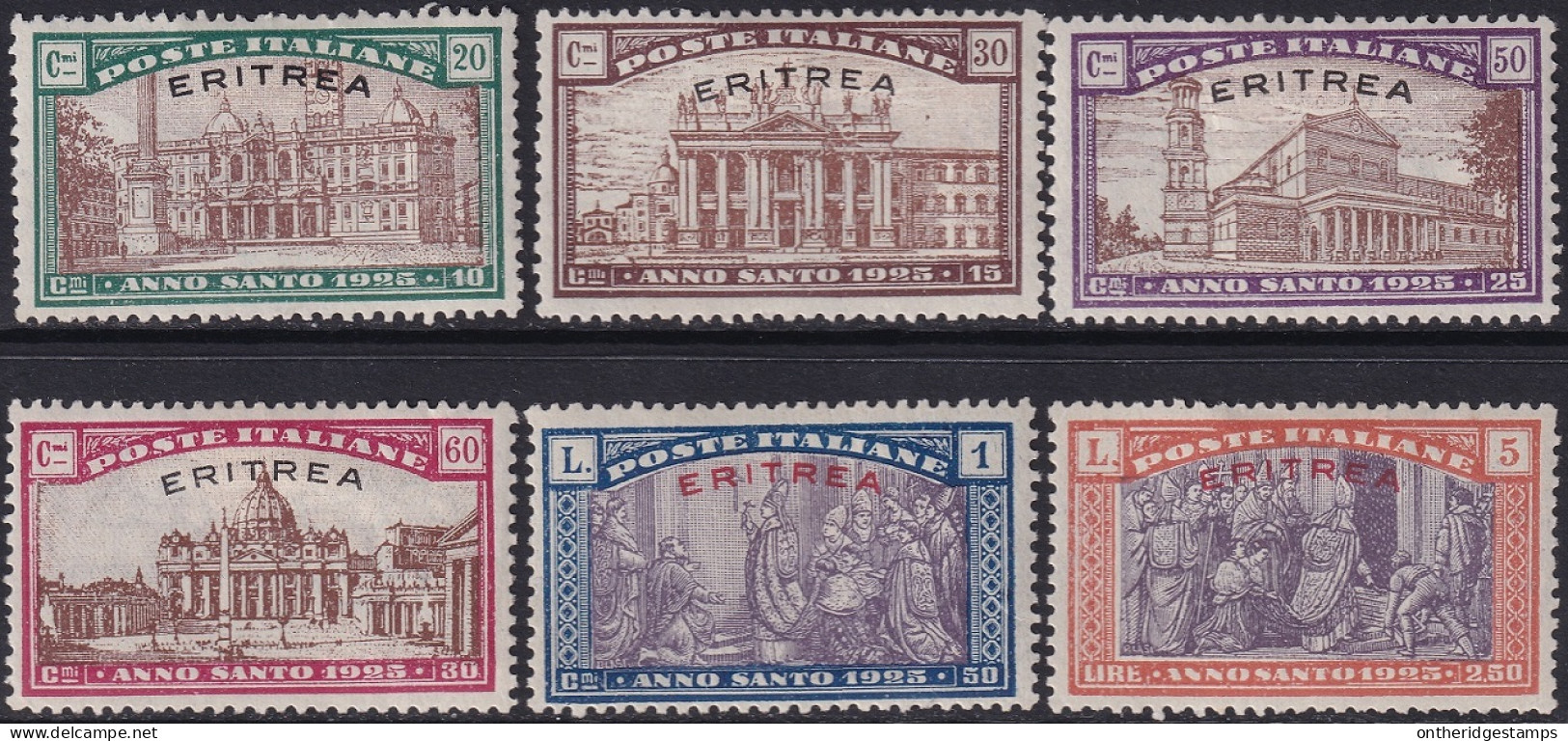 Eritrea 1925 Sc B5-10 Sa 87-92 Set MH* Some Disturbed Gum - Eritrea