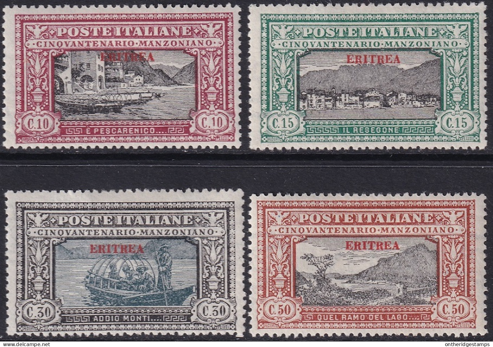 Eritrea 1924 Sc 75-8 Sa 71-4 Partial Set MH* Disturbed Gum - Eritrée